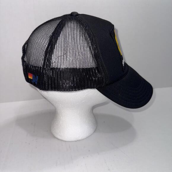 AVIATOR NATION Vintage Smiley Face 🙂 Trucker Hat (Black) SoulCycle - Picture 3 of 12